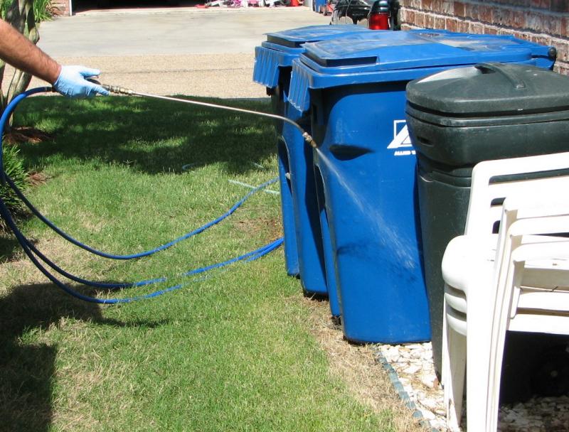 AROUND TRASH CANS